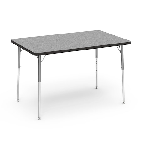 Virco 48 in. W, 30 in. L, 22-30 in. H, Grey Nebula Top / Black Edge 483048